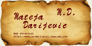 Mateja Darijević vizit kartica